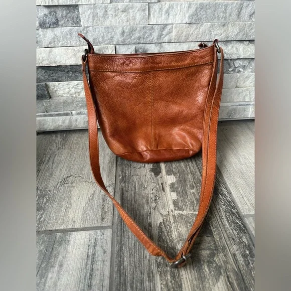 Vilenca Holland Anthropologie BohoCognac Crossbody Bag  Beautiful Woven Leather - Picture 7 of 14